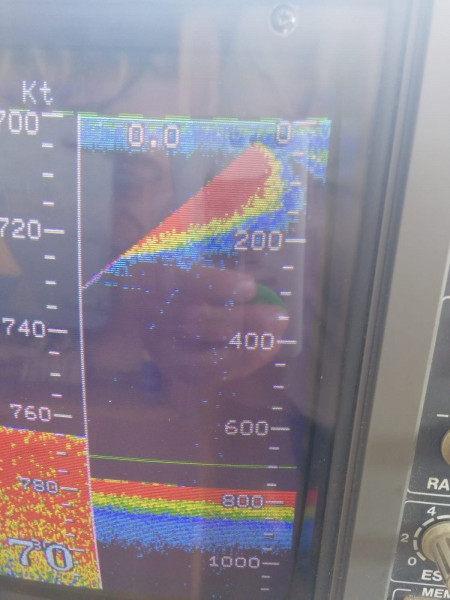 Факел на эхолоте из трубы 63 гидратоносная
